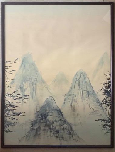 Ogerau gouache paysage - p.,