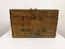 Caisse En Bois Militaire WWI American Red Cross Berne Sept 1918