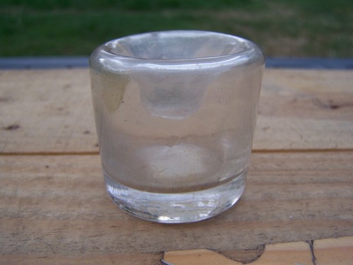 Ancien encrier conique verre - ancien,