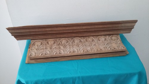 Ancien panneau sculpte feuille - ancien,