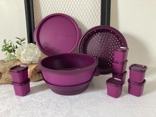 825⚜️Micro Vap' Cuiseur Vapeur Micro-Onde Tupperware + 8 Petits Ramequins Violet