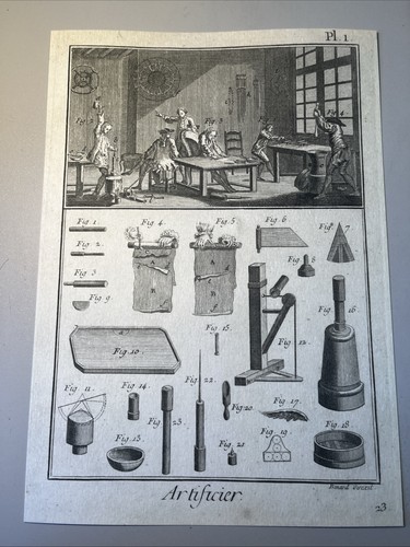 Artificier gravure xviiie - artificier,