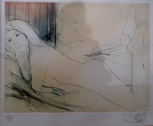 Lithographie féminin jean - nu,