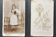 Fridolin Aust, Liebau, Jeune femme en costume traditionnel polonais, circa 1900 