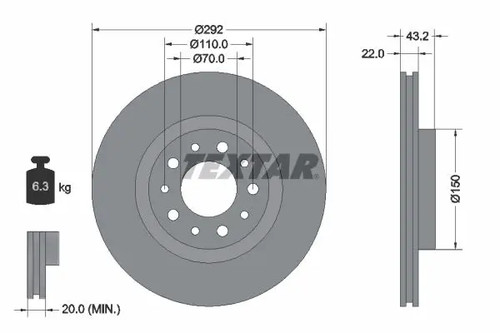 Disque frein ventilé de - de,