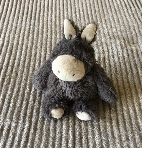 Doudou ane gris noir 20cm - doudou,