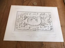 gravure ancienne architecte N1181 boiserie dans l église a arques