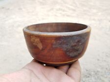 Bol À Salade En Bois Fait Main Décoratif Collectible Vintage 4,9" W608