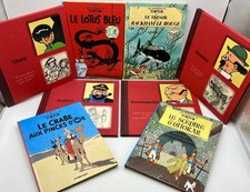 TINTIN - Lot 4 petits albums BD + 4 livres "biographies" dont Haddock, Tchang...