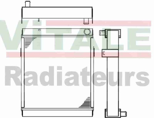 Radiateur eau tracto pelle - radiateur, tracto-pelle