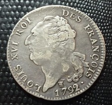 ECU DE 6 LIVRES  1792 I (LIMOGES) LOUIS XVI  Argent