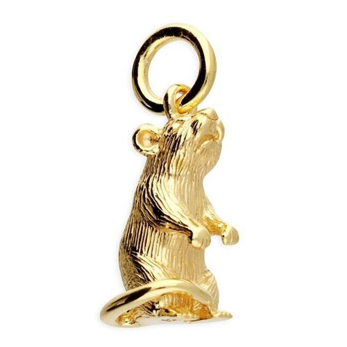 Pendentif rat 18 carats - or,