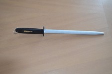 Fusil aiguiseur de boucher  Fischer-Bargoin,  mèche ovale 30 cm,  taillage fin