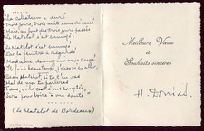 cdv carte de Voeux H. DONIAS 