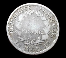 Napoléon Ier, 1 Franc 1808 BB Strasbourg 
