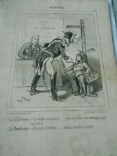 Gravure Litho 19ème La Loi