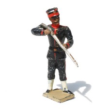 Ancienne figurine en plomb plein CBG Mignot soldat japonais / Infanterie au feu