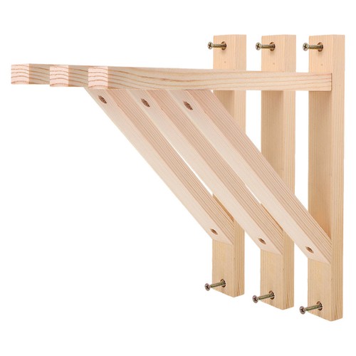 Pcs équerre bois murale - 3, en