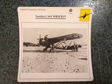 NOORDUYN C-64A NORSEMAN   transport fiche aviation plane lobbycard carte avion 