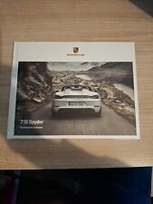 Brochure Catalogue Porsche  718 Spyder  08/2020  28×22cm
