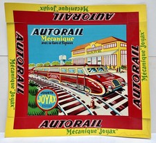 Grand carton illustré couvercle de boite Autorail Mécanique & gare, Jouets JOYAX