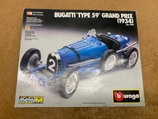 BURAGO METAL KIT BUGATTI TYPE 59 GRAND PRIX 1934 EN BOITE 1/18