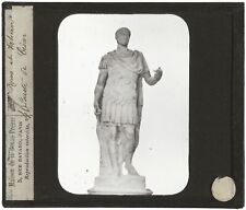 Rome et Vatican, buste de César, photo plaque de verre, positif 8,5x10 cm