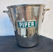 Seau champagne Piper Heidsieck Reims métal argente Argit rafraîchissoir bucket