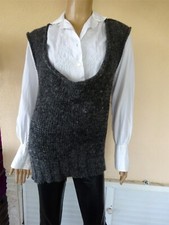  PULL GRIS CHAUD SANS MANCHES