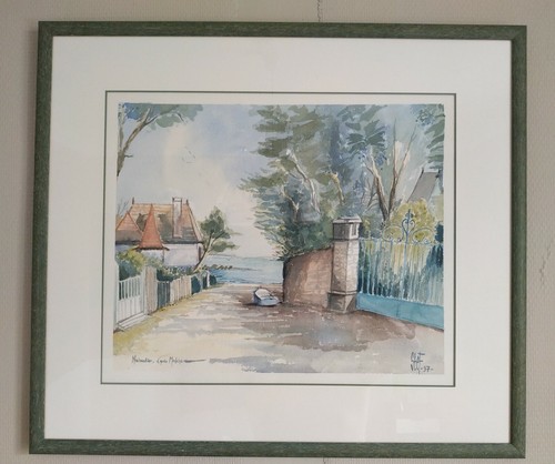 Aquarelle fine originale de