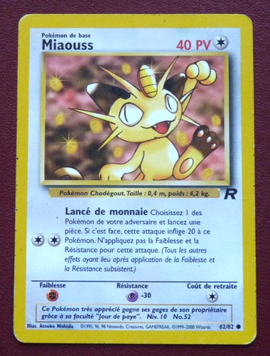 Ancienne carte pokémon - ancienne,