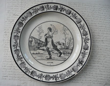CHOISY LE ROI PAILLARD ET HAUTIN.. ASSIETTE mois JANVIER époque Charles X 