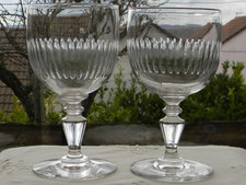 2 verres à eau anciens en