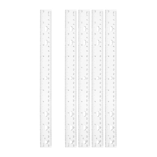 5pcs règles plastique - 5pcs,