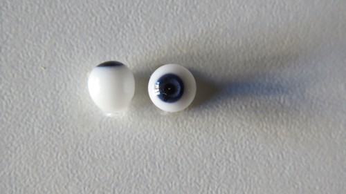 Yeux poupée ancienne bleu - yeux, 6