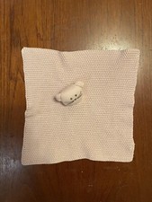 0/Doudou Chat  Plat Carré Rose Rose Lassig Laessig Maille