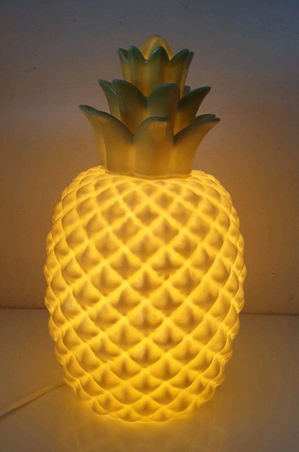 Lampe table ananas porcelaine - ananas,