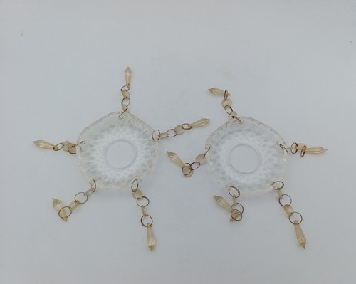 Lot rosaces lustre verre - lot, 2