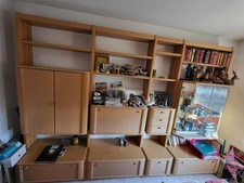 Bibliothèque-living chêne