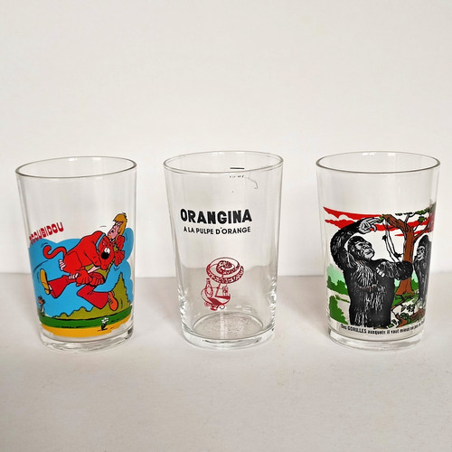 Verres moutarde anciens - moutarde,