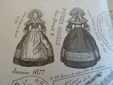  ANCIEN PATRON LA POUPEE MODELE 34CM COSTUME DE BRETONNE JANVIER 1877