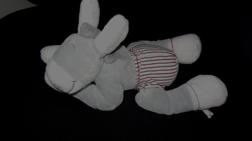 Doudou peluche âne - doudou, gris
