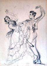 Ancien DESSIN au FUSAIN