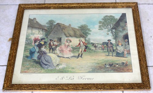 Lithographie ferme - a, la