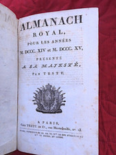 ALMANACH ROYAL 1814 & 1815 par