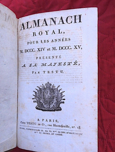 Almanach royal 1814 - royal, 1815