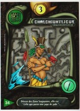 34 CHALCHIUHTLICUE - CARTE DEUS - SERIE I - 1996 - VF [ NEUF MINT ] BRILLANTE OR