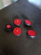 LEGO  lot de 5 Grandes Roues + Pneus  4,5 cm de diamètre