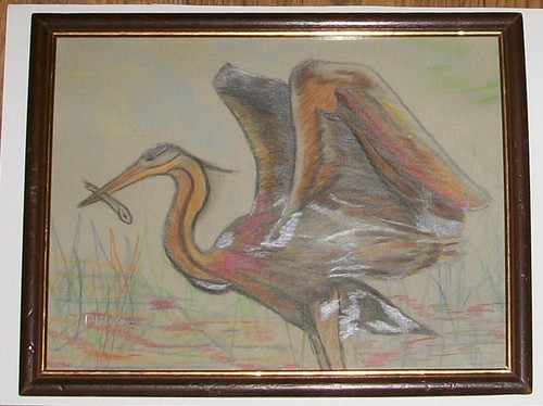 Dessin heron pecheur original - dessin,