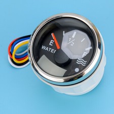 Indicateur de niveau de réservoir d'eau de bateau noir 12/24V 52mm Universal Acc